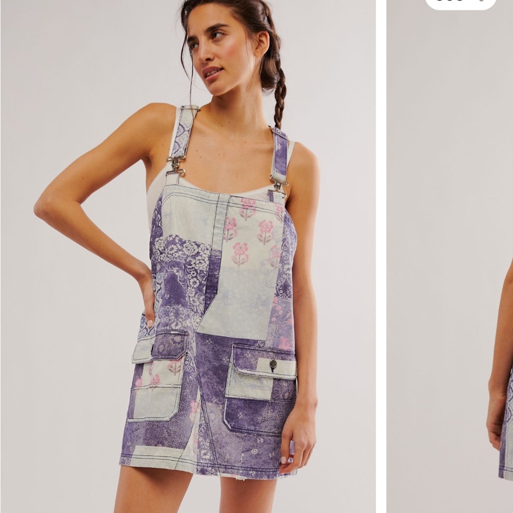 Patchwork Denim Overall Dress